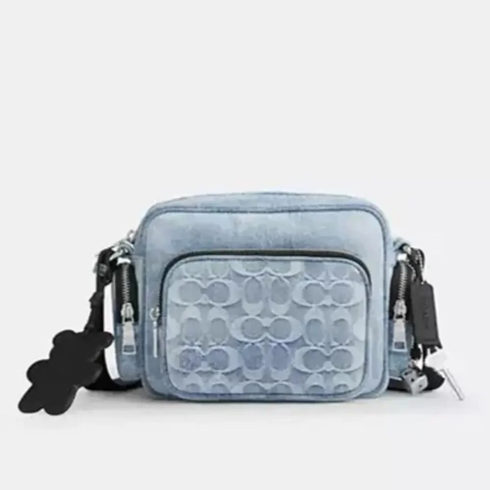 Coach Fletcher Crossbody Bag In Loved Signature Denim CEA06